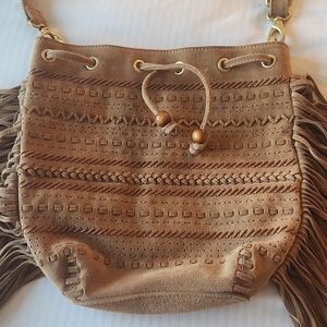 Linea Pelle Leather Fringe Purse